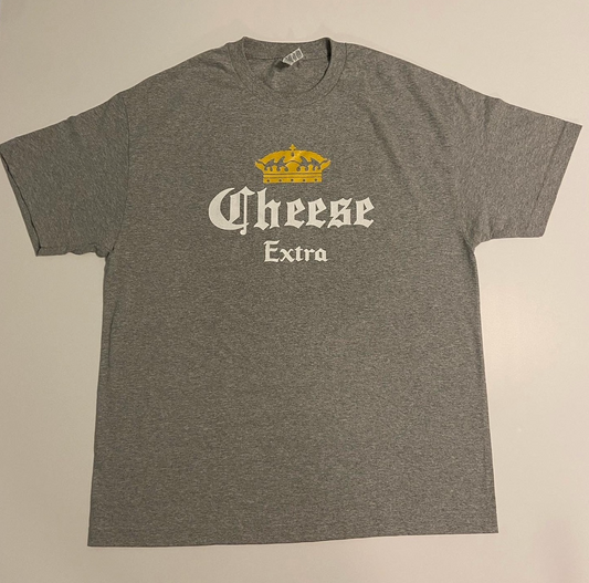 Cheeseaholic T-Shirt - Black unisex tee with bold cheese lover graphic design